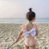 2020 nouveau bébé filles princesse maillots de bain été grand nœud papillon dos enfants une pièce maillot de bain enfants Spa maillots de bain C6232