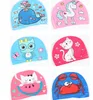 Cuffia da nuoto per bambini Cappello per bambini Tessuto Lycra 3Y12Y auto animali disegni di cartoni animati colorati6586420