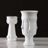 Creative Flower Vase Human Face White Ceramic Vase Ornament Crafts Gifts Home Furnishings Nordic Ceramic Art Decoration85837214816046