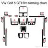 Voor Volkswagen VW Golf 5 GTI MK5 Interieur Centrale Configuratiescherm Deurgreep Koolstofvezel Stickers Decals Auto Styling AccessoRie