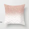 Poszewka na poduszkę Marmurowanie Geometryczna Sofa Poliestrowa Dekoracyjna Glitter Poduszka Pokrywa Do Wystroju Domu 45x45 CM Brzoskwinia Aksamitna poduszka 18styles rra2904