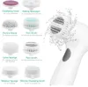 8 in 1 Electric Facial Cleaning Brush Skin Care Electric Beauty Device Spa Brush Skin Care Massage (White)
