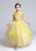 Halloween Theme Costume Children's yellow pink princess dress children play stage performance skirt 110 to 150cm