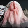 Fashion-190cm*70cm silk and wool double layer scarf long scarf thin and soft