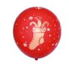 12 inch Printed Latex Balloons Christmas Santa Claus Print Party Balloon Xmas Snow Party Supplies Festival Decoration