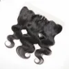 4x13 frontale in pizzo non trattato vergine brasiliana capelli umani parte centrale corpo dritto onda profonda jerry kinky curly252d