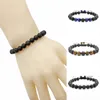 8mm Naturalny Lawa Rock Essential Oil Dyfuzor Bransoletka Regulowane Woven Bransoletki Koraliki Yoga Energy Stone Hand String Bangle Biżuteria