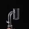 20mm OD Plat Top Quartz Enail Banger Avec Paille De Verre Carb Caps Mâle Femelle Joints Quartz Eanil Banger Nails Pour Bongs D'eau En Verre