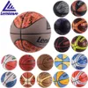 17 Designs High Quality Official Size 5 6 7 PU Leather Basketball Balls Wholesale Retail Basketball Free With Net Bag+ Needle