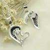 Fashion-Halsband Silver Pussel Halsband Heart Love Letter Silver Plated Pendant Pendant Gift för vän Julklapp