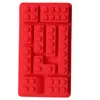 Puzzle Building Block muffa della torta del silicone che decora Stampi Building Block Forma muffa del cioccolato del ghiaccio fai da te Mold