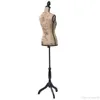 Female Mannequin Torso Dress Form Display W Black Tripod Stand New8099251