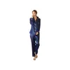 Womens Silk Satin Pajamas Pyjamas Set Long Sleeve Sleepwear Pijama Pajamas Suit Female Sleep Two Piece Set Loungewear Plus Size 205400578