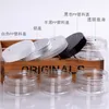 60 X (2.7oz)80ml Clear PET Plastic Empty Cream Bottles Jars With Aluminium/PP Lid