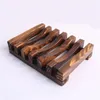 Wood Soap Hollow Rack Natural Bamboo Tray Holder Sink Deck Bathtub Shower Toilet Soap Dishes8757845