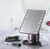 Professioneller LED-Make-up-Spiegel mit Touchscreen, luxuriöser Spiegel mit 16/22 LED-Leuchten, 180 Grad verstellbarer Tisch-Make-up-Spiegel