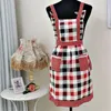 Women Lady Aprons Kitchen Cooking Restaurant Home For Pocket Cooking Cotton Apron Bib Sanitary Apron Dress new #4n28