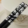 1 Par de 27 cm de Ouro Dragão Fênix Chinês Japonês Chopsticks Não-Slip Liga de Sushi Chop Varas Definir Presente Chinês
