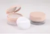 20 ml(0.67 oz) Empty Reusable Plastic Loose Powder Compact Container DIY Makeup Powder Case with Powder Puff Mirror Elasticated Net Sifter