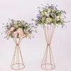 Wedding Gold Centerpieces Tall Metal Flower Vase Wedding Decoration Party Road Lead Floor Vase Event Party Decoration