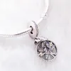 S925 Sterling Silver dziedzictwo rodzinne drzewo wiszące dynda urok wisiorek z 14K pozłacane pasuje do europejskiej bransoletki Pandora wisiorki z koralików