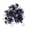 50PCS 0# 1# 2# 3# 4# 5# 6# Interlock Snap Ball Bearing Swivel Rolling Solid Rings Fishing Connector Boat Fishing Hooks