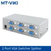 MT-VIKI VGAスイッチャスプリッタ2 OUT VGA HDビデオモニタスプリットスクリーンオートコントロールスイッチMT-204CB