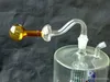 Mushroom long curved pan Wholesale Glass bongs Oil Burner Glass Pipes Water