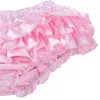 Tiaobug Mens 란제리 소프트 반짝이 새틴 ruffled bloomer tiered scarted 팬티 섹시한 sissy 팬티 속옷 게이 에로틱 팬티