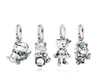 Adatto ai braccialetti Pandora 30pcs Unicorno Theodore Orso Bella Dinosauro Argento Charms Perline per gioielli fai da te in argento sterling all'ingrosso