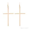 Fashion Punk Style Gothic Cross Dangle Earrings Women Men Unisex Exaggeration Rock Ear Piercing Jewelry Hang Hook Earrings