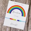Rainbow Quotes Armband Gay gåvor Alla hjärtans gåvor Charm Armband LGBT Pride Armband för kvinnor Män Present Multilayer Wrap Beads Armband