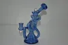 Smoking set, pipe, blue oil rig, glass hookah bong 14mm connector, welcome to order