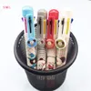 Stylos à bille 1pcs Papeterie coréenne Stylo coloré Presse multifonction 8 en 1 Encre de couleur Cadeau pour enfants Canetas Fournitures scolaires Zakka1