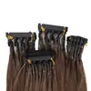 VMAE高品質ナチュラルブラックブロンドブラウンカラーキューティクル整列レミー二重描かれた6Dセカンドプリボンドブラジル人間の毛髪延長