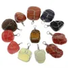 Fashion creative natural gem jewellery irregular amethyst twisted wire pendant wholesale