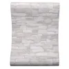 Carta da parati in mattoni di pietra vintage grigio bianco crema per pareti Rotolo di sfondi finti 3D per carta da parati non tessuta per ristorante del soggiorno