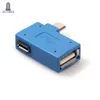 100 pçs / lote Micro USB 2.0 OTG Host adaptador com USB Power Mobile Phone Tablet para Samsung Galaxy S3 I9300 S4 I9500 Nota2 N7100 Nota3