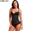 Hexin Ceinture Abdominale Haute Compression Fermeture Éclair Plus La Taille Latex Taille Cincher Corset Underbust Corps Fajas Sweat Taille Formateur Y19070301