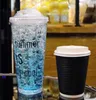 Os mais recentes 15,2z e 17oz drinkware verão esmagaram copos de palha de gelo plástico armazenamento frigorífico com tampas, materiais de qualidade alimentar, suporte para logotipo personalizado