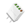 4 porty USB Fast Charger QC3.0 EU US AC Home Travel Carger Zasilacz Zasilacz do Samsung S8 S10 Uwaga 10 HTC Android Phone PC