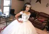 Vit quinceanera klänningar 2019 prom klänningar söt 15 boll klänning två bitar tulle pärlor sequins formella kväll homecoming kappor vestido