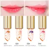 Hot New Flower Jelly Lipstick Magic Temperature Changed Color Lip Blam Pink Transparent Moisturizing Clear Flower Lip Gloss With Mirror