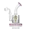 6,5 pouces Narguilés Mini plates-formes pétrolières Bongs à eau en verre Fumer des conduites d'eau en verre Dab Rigs Eye Unique Bongs Chicha 14mm banger