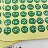 4000pcs 10mm緑色のQCステッカー工場製造手順