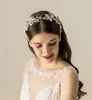 Wedding Bridal Slimwater Pearls Opaska na głowę Księżniczka Korona Tiara Rhinestone Crystal Headpiece for Brides Women Girls Hair Accessorie6544394