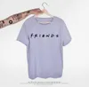 여름 남성 Tshirt 편지 친구 인쇄 남성 느슨한 캐주얼 짧은 슬리브 라운드 목도 아시아 크기 S-3XL