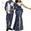 Rompers Africa Style Couples Clothing for Sweet Lovers 2019 Bazin Long Women Dress Mens Set Dashiki Plus Size Wedding Clothing WYQ268