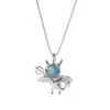 Moonstone Sweet Cute Little Devil Pendant Necklace 925 Sterling Silver sleutelbeenketen Vrouwelijke sieraden212L