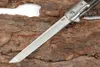 安いボールベアリングフリッパー折りたたみナイフ 3Cr13 サテンブレードローズウッド + ステンレス鋼ハンドル EDC ポケットナイフギフトナイフ